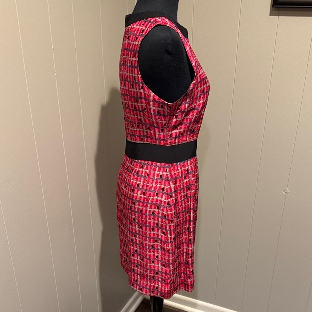 Britt Ryan Classic Vintage Preppy Pattern Chic Red and Black Women's Mini Dress - Picture 3 of 5